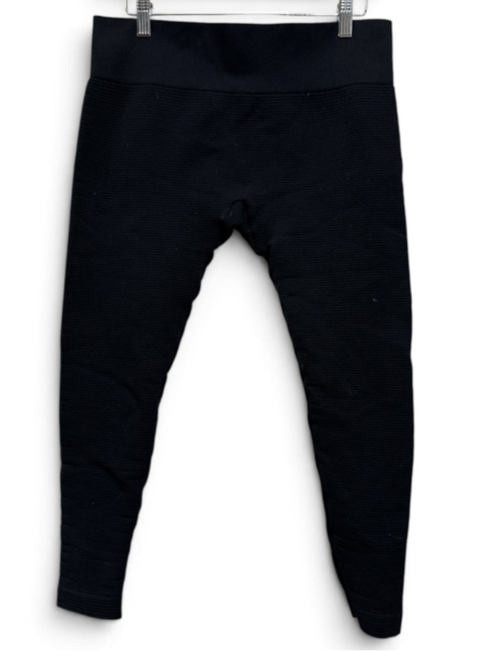 HALARA Black Ribbed High-Waist Leggings #741